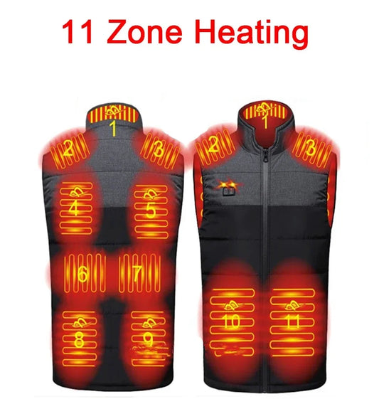 11 Area Heated Vest/Jacket Men and Women (fast heating, multiple modes)